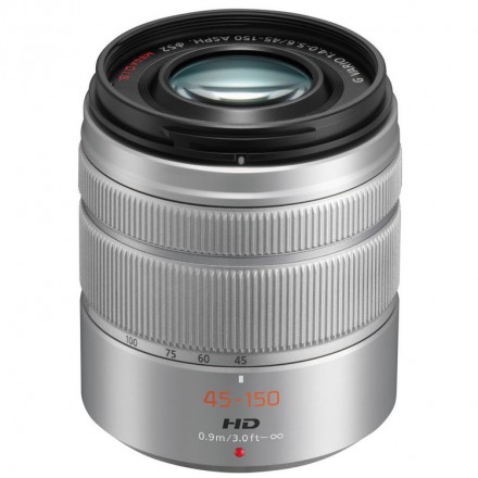 Объектив Panasonic Lumix G Vario 45-150mm f/4-5.6 ASPH. MEGA O.I.S. Silver