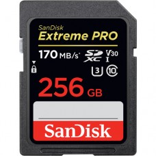 Карта памяти SanDisk 256GB SDXC C10 UHS-I U3 R170MB/s Extreme Pro