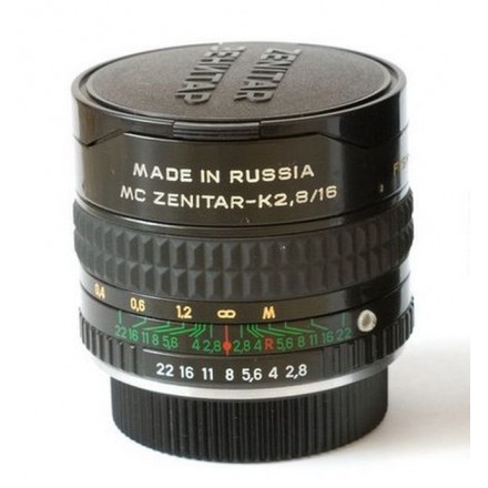 Об'єктив Zenitar 16mm f/2.8 fisheye Pentax