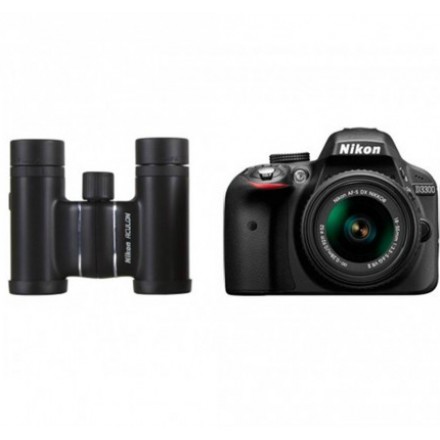 Цифр. фотокамера зеркальная Nikon D3300 KIT 18-55VRII + Aculon T01 BLACK