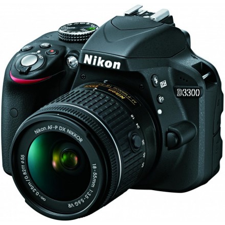Цифр. фотокамера зеркальная Nikon D3300 + AF-P 18-55 VR Black KIT