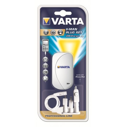 Сетевое ЗУ VARTA USB PROF. V-MAN PLUG SET (USB 1A)