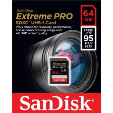 Карта пам'ятi SanDisk 64GB SDXC V30 UHS-I U3 R95/W90MB/s 4K Extreme Pro