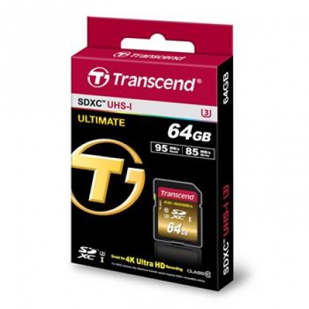 Карта памяти Transcend Ultimate SDXC 64GB Class 10 UHS-I U3 R95/W85MB/s 4K Video Карта памяти Transcend Ultimate SDXC 64GB Class 10 UHS-I U3 R95/W85MB/s 4K Video