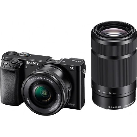 Цифр. фотокамера Sony Alpha 6000 + объектив 16-50 + 55-210mm kit Black
